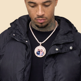 Iced Silhouette Photo Pendant