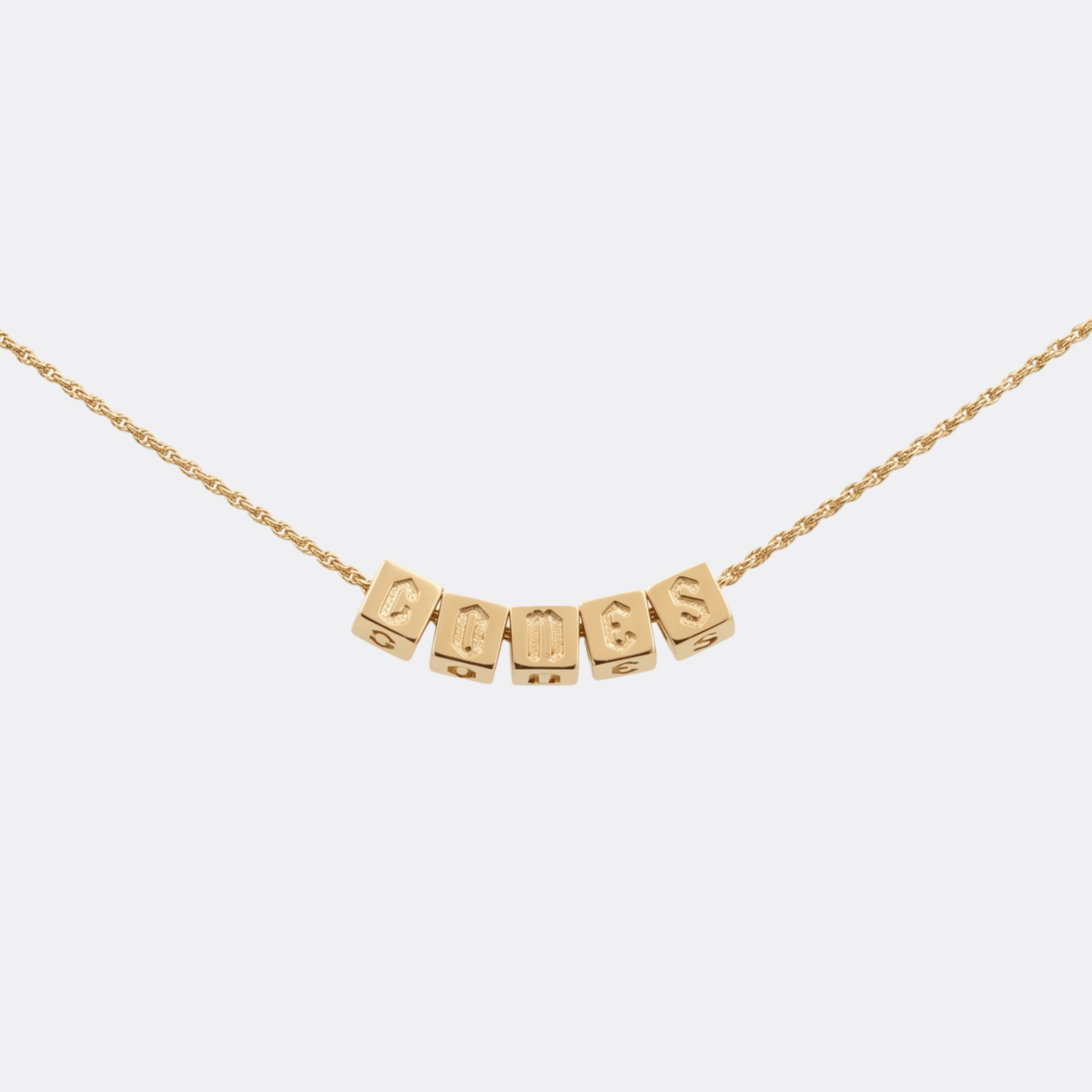 Custom Mini Block Name Pendant CRNCY